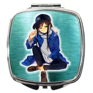 Sminktükör Anime lány grafikával (feliratozható), több színben