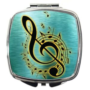 Sminktükör violinkulcs grafikával (feliratozható), több színben