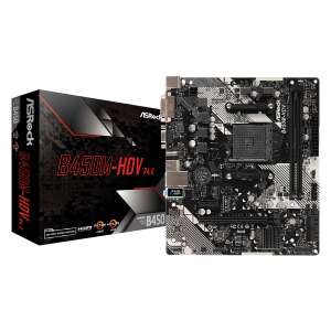 ASRock B450M-HDV R4.0 AMD B450 AM4 socket Micro ATX motherboard - AMD