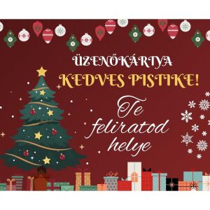 Üzenőkártya változtatható felirattal, karácsonyi mintákkal 2.
