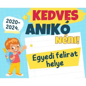 Üzenőkártya a Te feliratoddal, több méretben, óvónéninek 3.