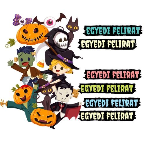 Üzenőkártya a Te feliratoddal, több méretben, Halloween 4.