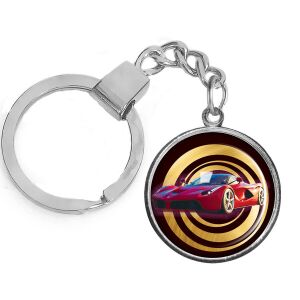 CARSTON Elegant sportautó kulcstartó ezüst vagy arany színben