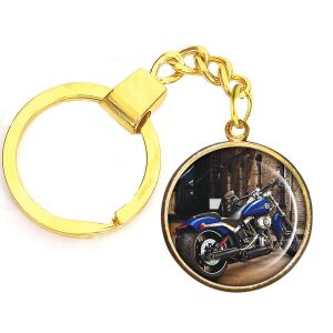 CARSTON Elegant Harley motor kulcstartó ezüst vagy arany színben