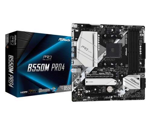 Asrock B550M Pro4 AMD B550 AM4 foglalat Micro ATX