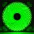 Akyga 120mm green LED PC fan glowing in the dark