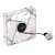 Akyga AW-12A-BR 12cm transparent PC fan with red LED lighting, rear view