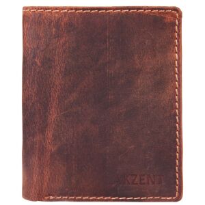 Zárt Akzent barna bőr pénztárca RFID védelemmel - Férfi pénztárca