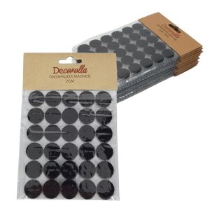 Tépőzár korongok fekete 30db x 12csomag - OKOSÁR! 128138060 - Tépőzár