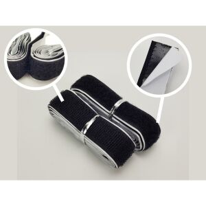 Tépőzár csík 1m fekete 128138051 - Tépőzár