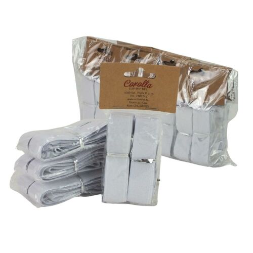 Tépőzár csík 1m - fehér 12db/csomag - OKOSÁR! 128138085