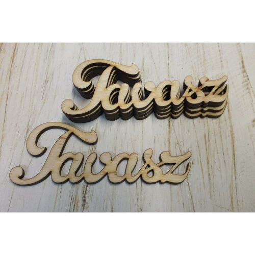 Natúr fa - "Tavasz" felirat 9,5cm 5db/csomag 128140002
