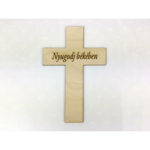 Natúr fa - "Nyugodj békében" kereszt 18cm 128140790