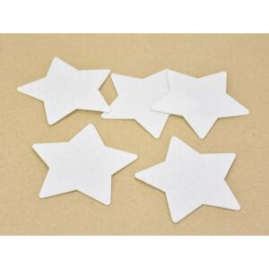 Filc - Csillag fehér 10cm 5db/csomag 128141191 - Filcfigura