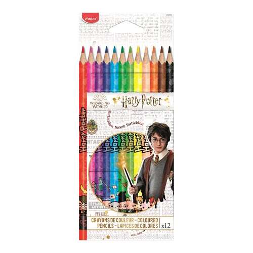 MAPED HP Coloured pencil set, triangular, MAPED "Harry Potter Kids", 12 different colours