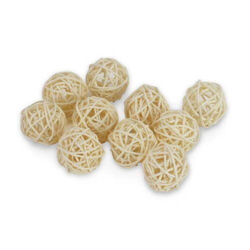 Vessző gömb krém 3cm 10db/csomag 128142222