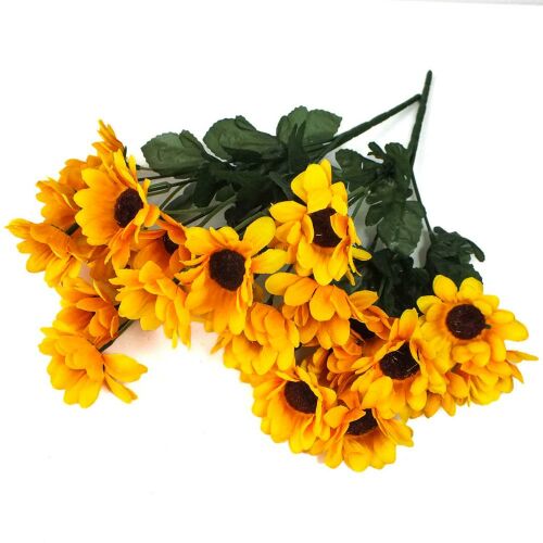 Napraforgó csokor 15 fejes, mű napraforgó