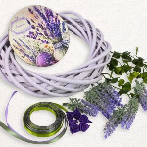 Csináld magad! - Levendulás rózsás kopogtató 20cm