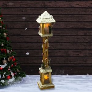 Világítós kandeláber barna 84cm