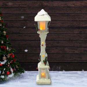 Világítós kandeláber fehér 84cm