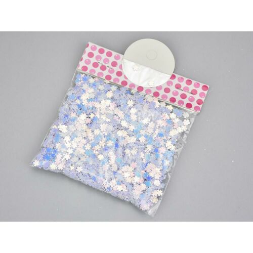 25g fehér hópehely csillám csomag - Dekor glitter és flitter