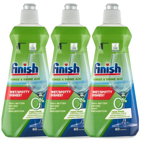 Finish 0% Płyn do płukania naczyń 3x400ml, bez zapachów i barwników