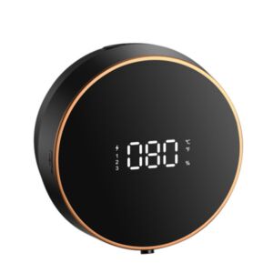 Automatikus adagoló habszappan vagy folyékony szappan adagoló, falra szerelhető, intelligens kijelző, mozgásérzékelő, érintésmentes, újratölthető akkumulátor 2000 mAh, 300 ml, fekete színű.