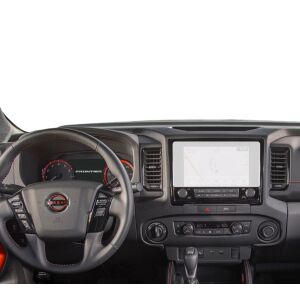 Matowa folia ochronna na ekran nawigacji Duragon zainstalowana na desce rozdzielczej Nissan Frontier 2021-2025 - Pojazd i części