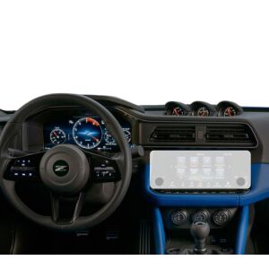 Folie de protecție ecran navigație Duragon Nissan X-Trail 2022-2025 instalată în mașină - Accesorii electronice auto
