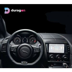 Protecție ecran navigație mată Duragon instalată în bordul Jaguar F-Type Coupe - Electronica auto