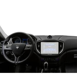 Matowa folia ochronna na ekran nawigacji Duragon zamontowana na desce rozdzielczej Maserati Ghibli 2017-2020 - Pojazd i części