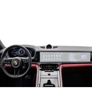 Porsche Panamera 2020-2025 Armaturenbrett mit Duragon Navigationsschutzfolie. - Kfz-Elektronik