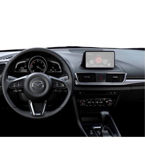 Duragon matte Displayschutzfolie installiert auf Mazda 3 Axela Hatchback 2016-2018 Navigationsbildschirm