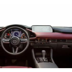 Folia ochronna na ekran nawigacji Duragon Mazda 3 Axela Sedan 2018-2024 zainstalowana w samochodzie - Radio samochodowe