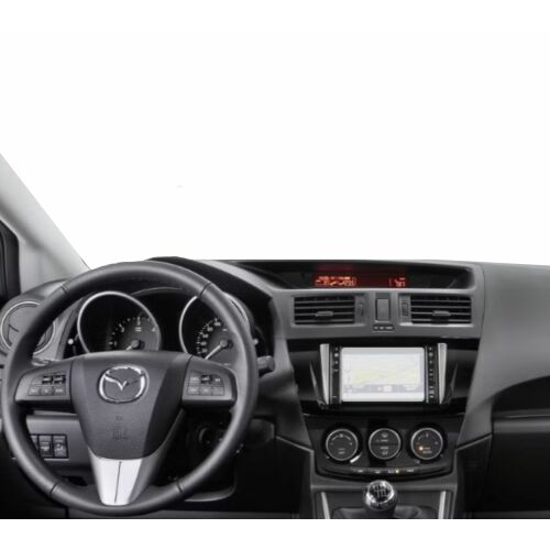 Табло на Mazda 5 Premacy 2010-2024 с монтиран протектор за навигационен екран Duragon.