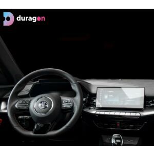 Matowa folia ochronna na ekran nawigacji Duragon MG 5 EV 2021-2025 zainstalowana we wnętrzu samochodu - Pojazd i części