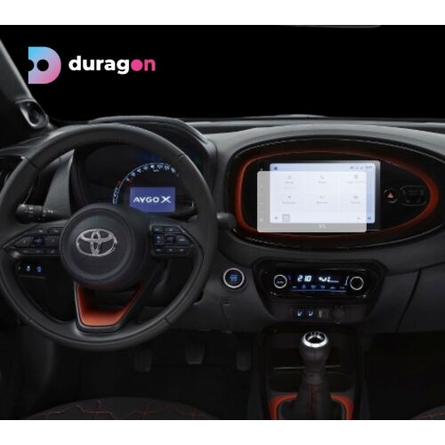 Navigációs Védőfólia, Duragon, Toyota Aygo X 2021-2025 , matt szilikon, karcolásgátló, ujjlenyomatmentes, tükröződésmentes, regenerálható