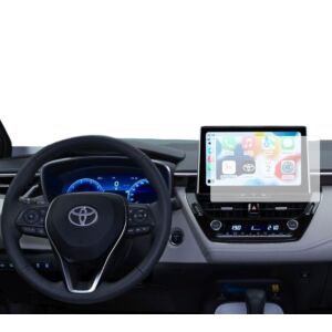 Folie de protecție pentru ecranul de navigație Duragon Toyota Corolla Sedan 2022-2025 instalată în mașină - Accesorii electronice auto