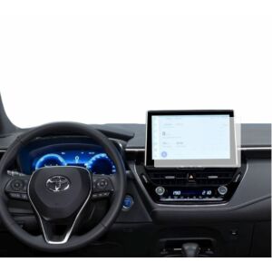 Folie de protecție mată Duragon instalată pe ecranul de navigație Toyota Corolla Touring Sports 2022-2024 - Accesorii electronice auto