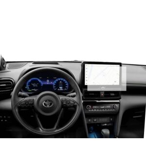 Folie de protecție pentru ecranul de navigație Duragon pentru Toyota Yaris Cross 2023-2025 instalată - Accesorii electronice auto