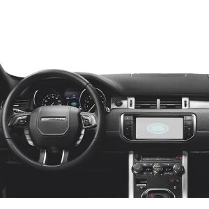 Folie de protecție Duragon instalată pe ecranul de navigație Land Rover Range Rover Evoque 5 Door 2015-2018 - Accesorii electronice auto