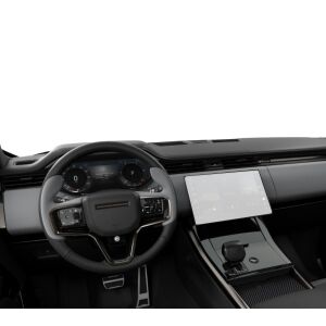 Tabloul de bord al Land Rover Range Rover Sport SV 2023-2024 cu folie de protecție Duragon pentru ecranul de navigație instalată. - Electronica auto
