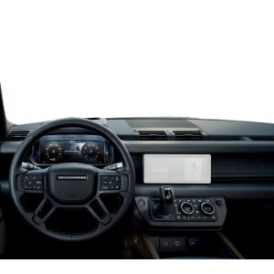 Folie de protecție Duragon instalată pe ecranul de navigație Land Rover Defender 110 - Accesorii electronice auto