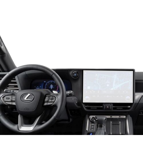 Матов протектор за екран Duragon, инсталиран на навигационния екран на Lexus GX 2023-2025