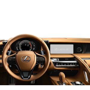 Wnętrze Lexus LC 2016-2025 z zainstalowaną folią ochronną na ekran nawigacji Duragon - Pojazd i części