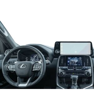 Folie de protecție pentru ecranul de navigație Duragon instalată pe bordul Lexus LX 2021-2025 - Accesorii electronice auto