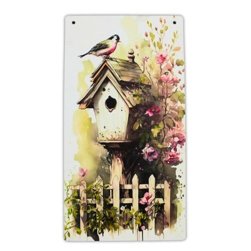 Nyomtatott fa tábla - Madáretető akasztós tábla 13x24,3cm 135454549