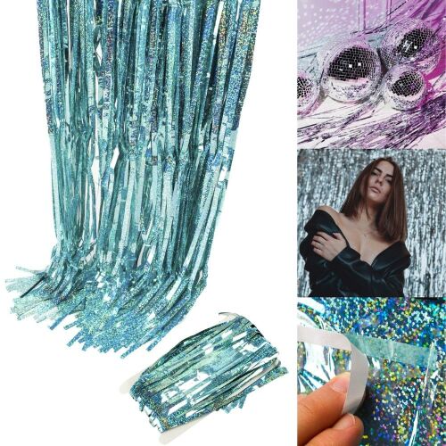 Csillámos fólia függöny ezüst 1mx2m 135454814