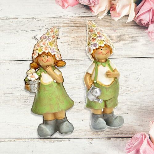 Nyomtatott dekorkarton - Virágsapkás pár 2/csomag 135454706