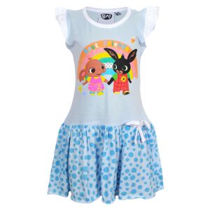 Pamučna haljina Bing Bunny za djevojčice, svijetloplava sa suknjom na točkice - Za bebu i malu djecu